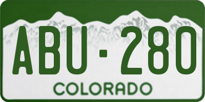 CO license plate ABU280