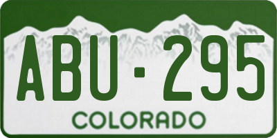CO license plate ABU295