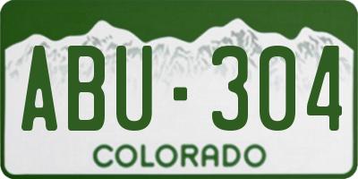 CO license plate ABU304