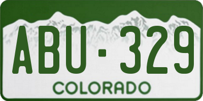 CO license plate ABU329