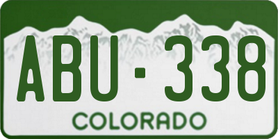 CO license plate ABU338