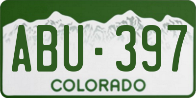 CO license plate ABU397