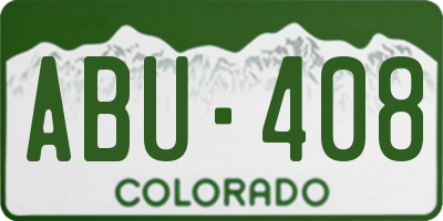 CO license plate ABU408