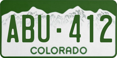 CO license plate ABU412