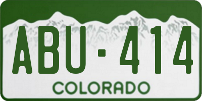 CO license plate ABU414