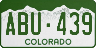 CO license plate ABU439