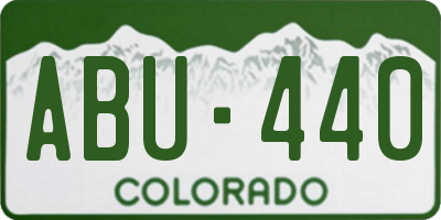 CO license plate ABU440