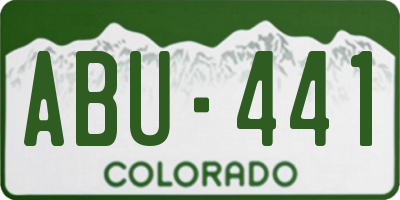 CO license plate ABU441