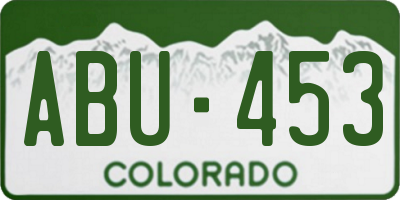 CO license plate ABU453