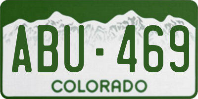 CO license plate ABU469