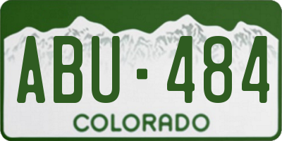 CO license plate ABU484