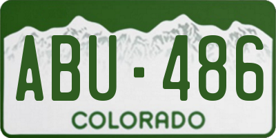 CO license plate ABU486