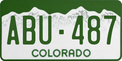 CO license plate ABU487