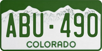 CO license plate ABU490