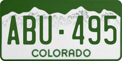 CO license plate ABU495