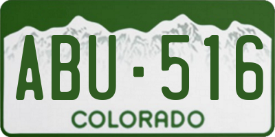 CO license plate ABU516