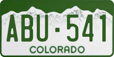 CO license plate ABU541