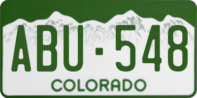 CO license plate ABU548