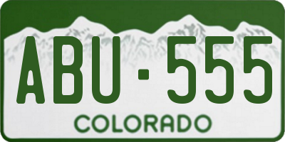 CO license plate ABU555