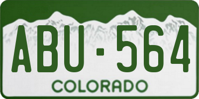 CO license plate ABU564