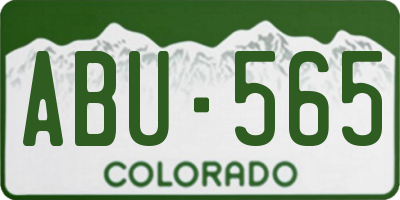CO license plate ABU565