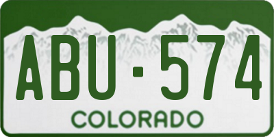 CO license plate ABU574
