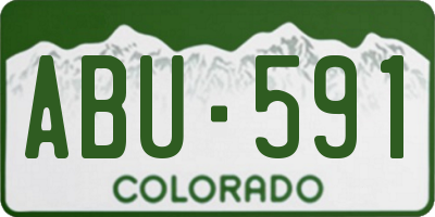 CO license plate ABU591