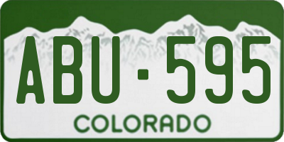 CO license plate ABU595