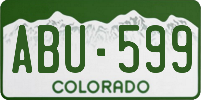 CO license plate ABU599