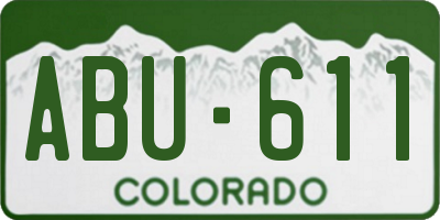 CO license plate ABU611