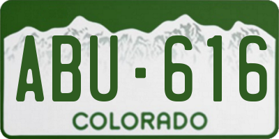 CO license plate ABU616