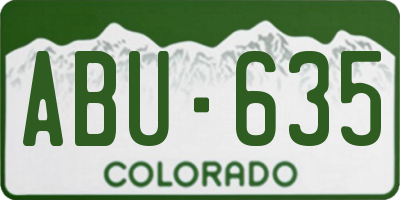 CO license plate ABU635