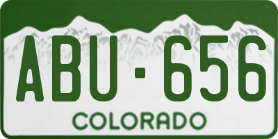 CO license plate ABU656