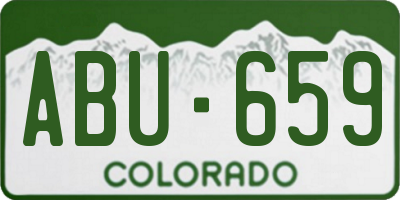 CO license plate ABU659