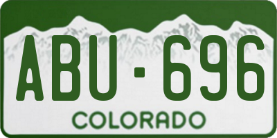 CO license plate ABU696