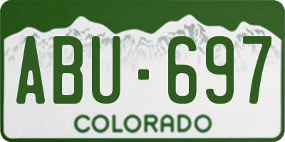 CO license plate ABU697