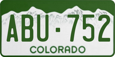 CO license plate ABU752