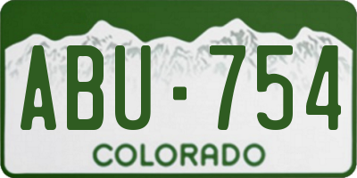 CO license plate ABU754