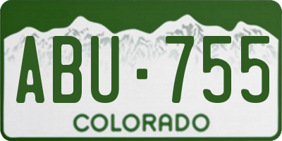 CO license plate ABU755