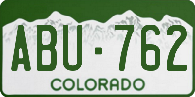 CO license plate ABU762