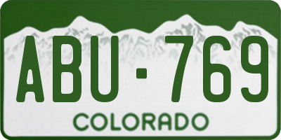 CO license plate ABU769