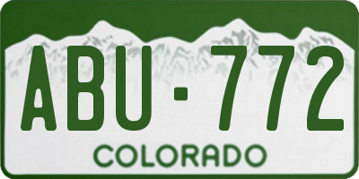 CO license plate ABU772