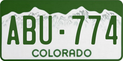 CO license plate ABU774
