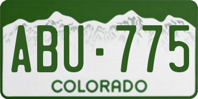 CO license plate ABU775