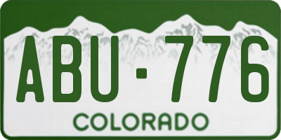 CO license plate ABU776