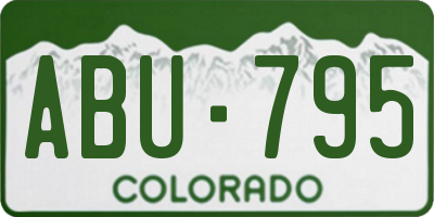 CO license plate ABU795