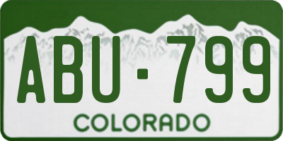 CO license plate ABU799