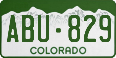 CO license plate ABU829
