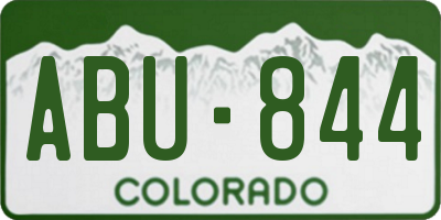 CO license plate ABU844