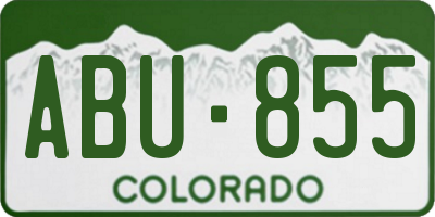 CO license plate ABU855